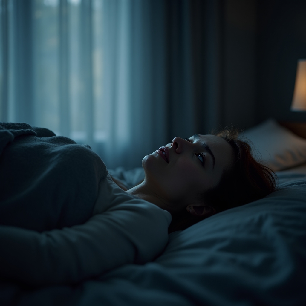 Person sitting alone in dim light, overwhelmed by financial papers